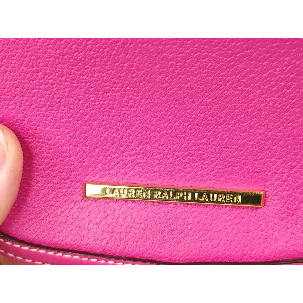 Lauren Ralph Lauren Thurlow Mini Crossbody Bag Aruba Pink Leather Handbag NWT - Picture 3 of 16